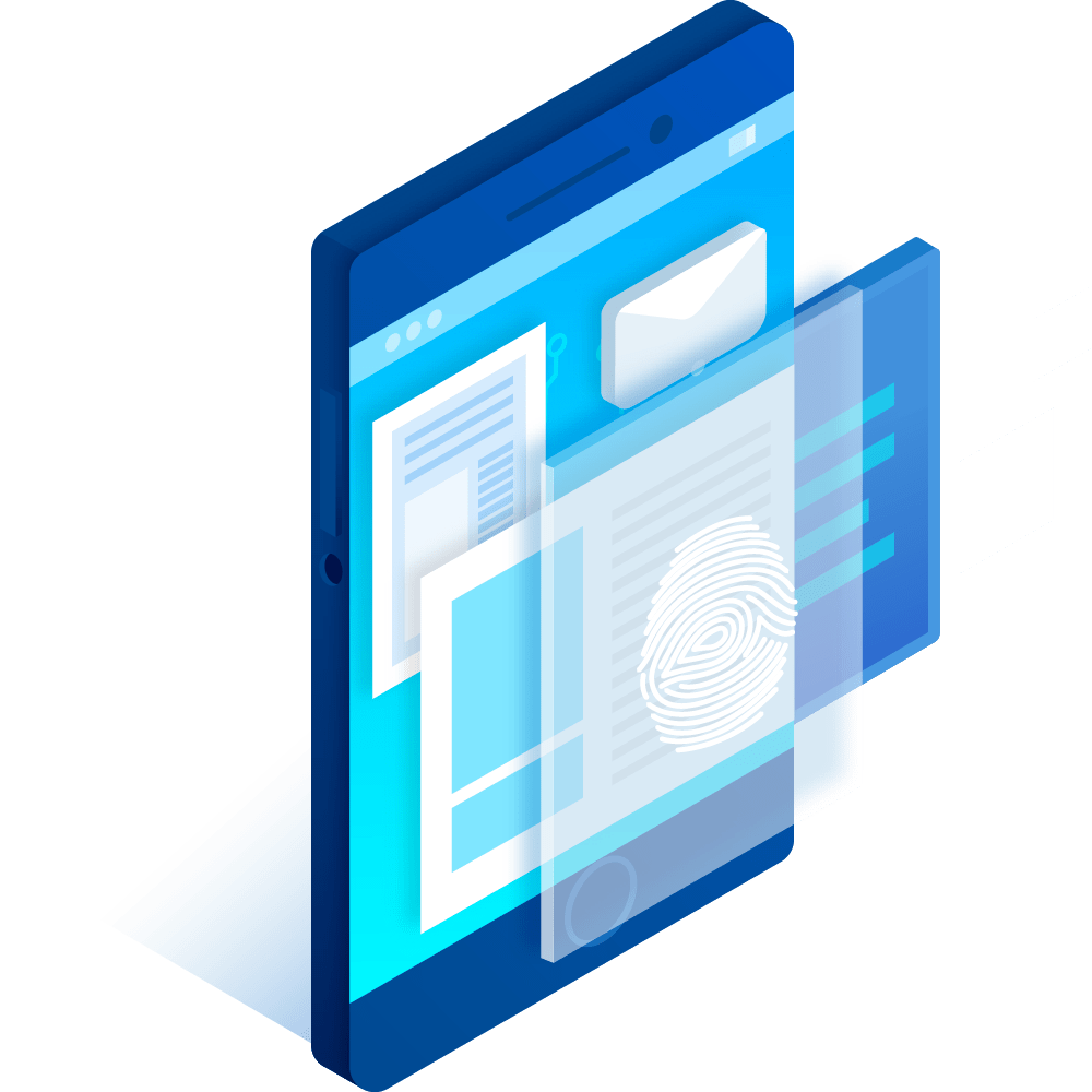 Illustrazione di documenti che diventano digitali