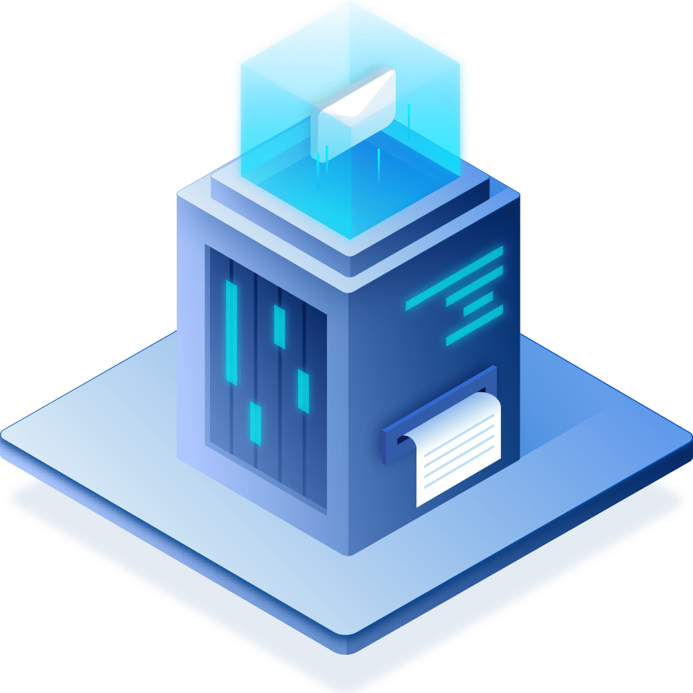 Illustrazione di un server digitale